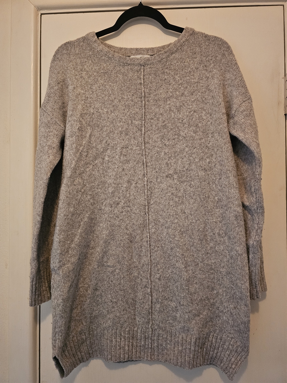 Newbury Kustom Heather Gray Crewneck Tunic Sweater